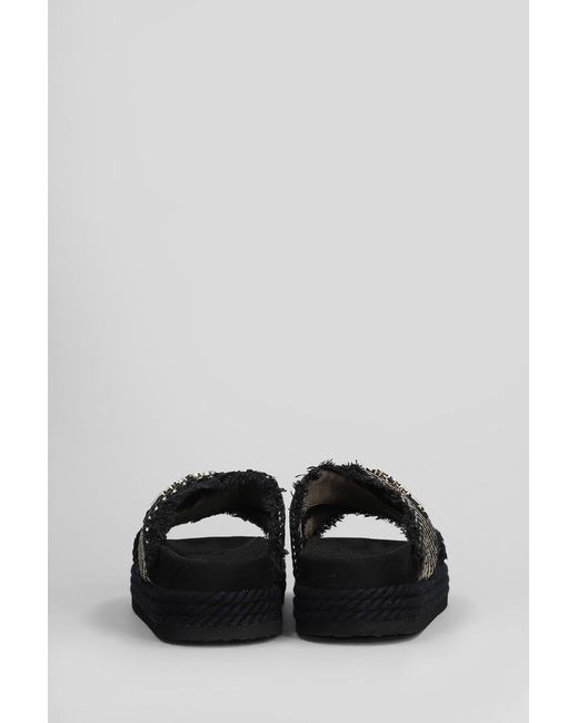 Mou Black Crisscross Flats