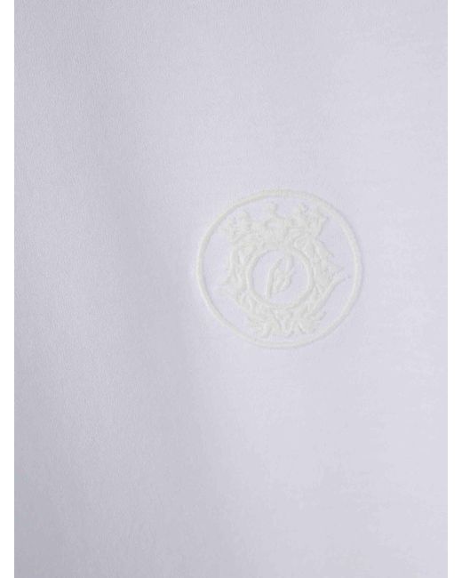 Brioni White Cotton Logo T-Shirt for men