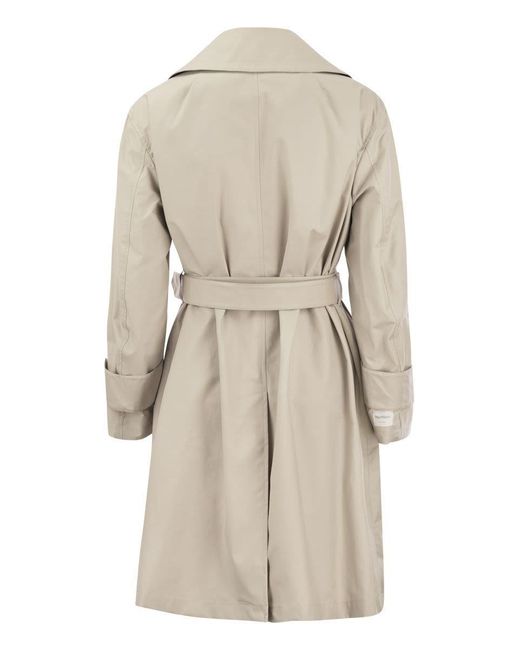 Max Mara Natural Vtrench - Drip-proof Cotton Twill Over Trench Coat
