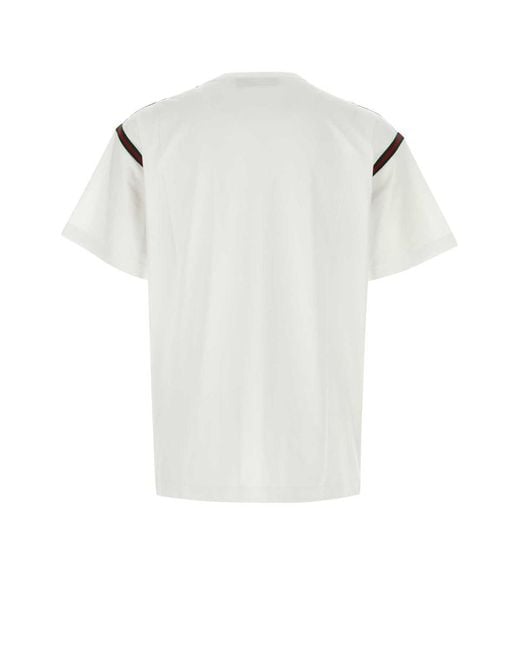 Gucci White Tape Cotton T-Shirt for men