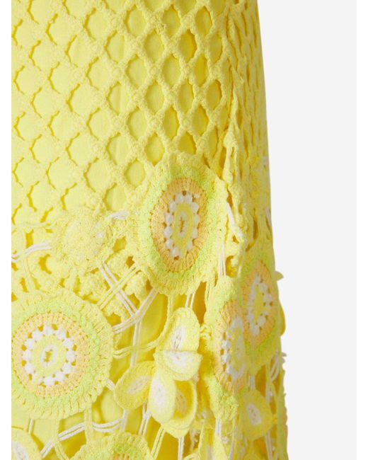 Jonathan Simkhai Yellow Long Crochet Dress