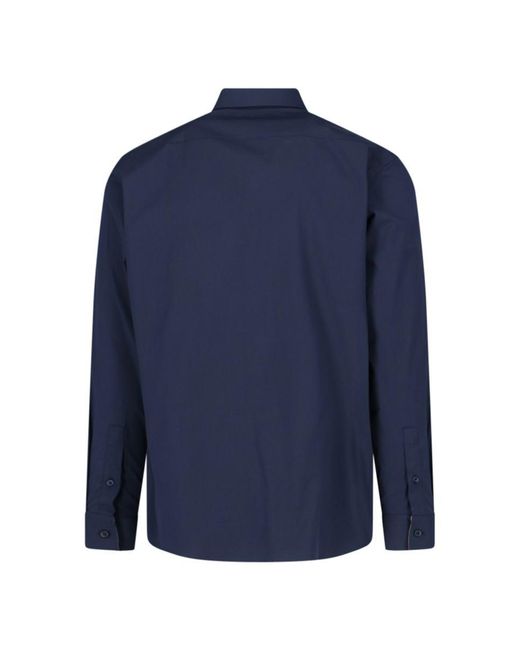 Burberry Blue Check Details Shirt for men
