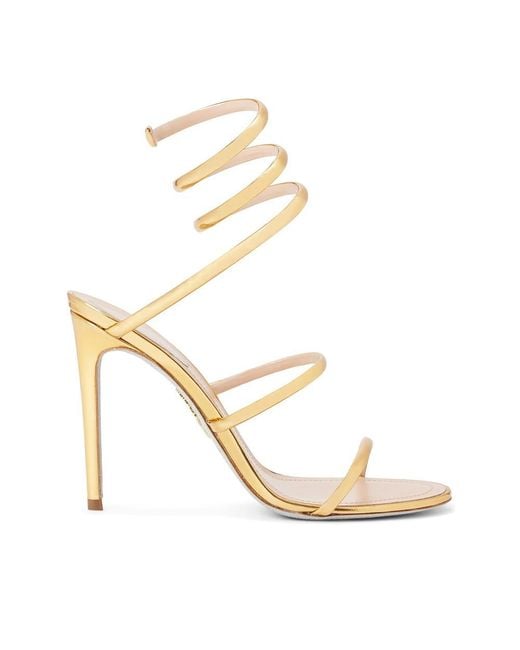 Rene Caovilla Metallic High Heel Sandals