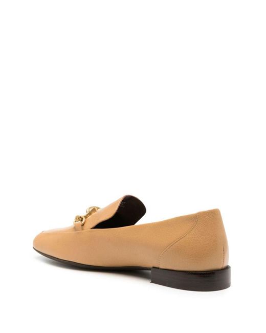 Tory Burch Natural Jessa Horse-head Motif Leather Loafers