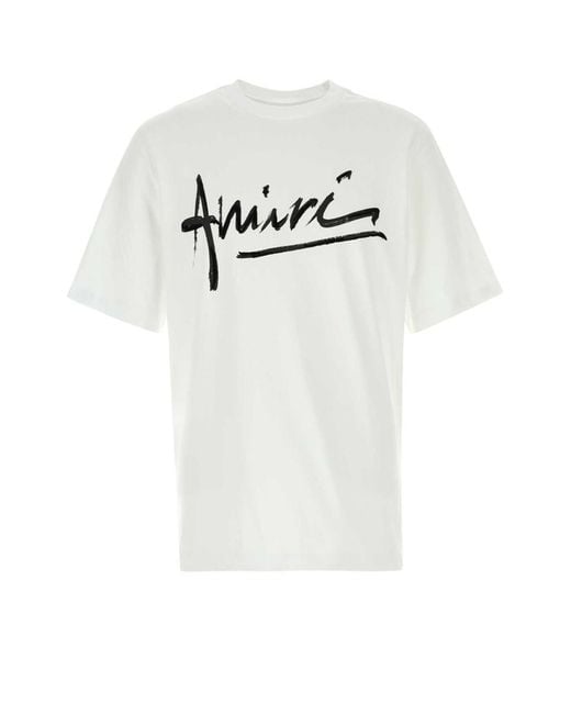 Amiri White Cotton T-Shirt for men