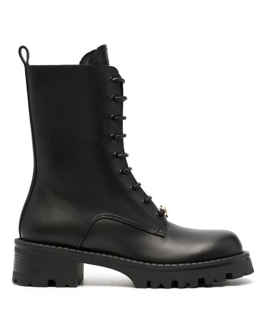 Versace Black Vagabond Army Boots