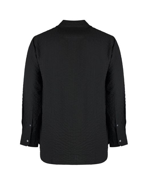 Emporio Armani Black Technical Fabric Shirt for men
