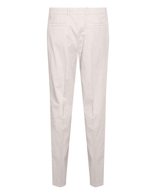 Brunello Cucinelli White Cotton Blend Trousers for men