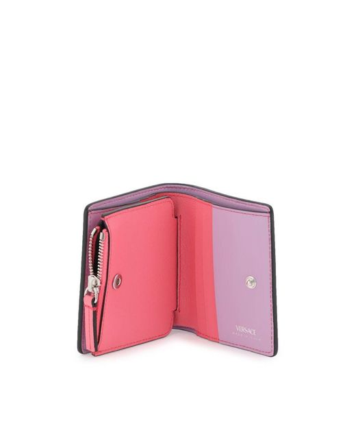 Versace Pink 'la Medusa' Bifold Wallet