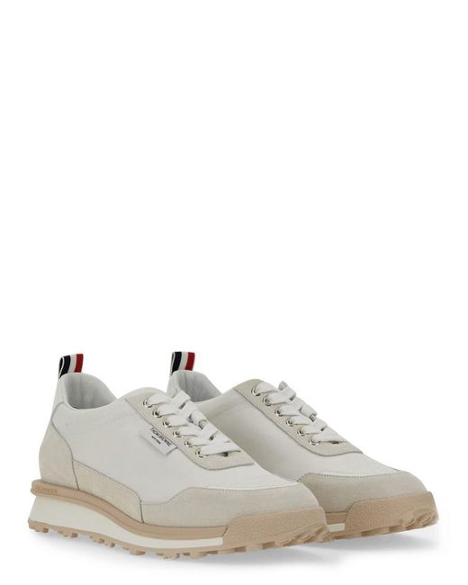 Thom Browne White Sneaker With Logo for men