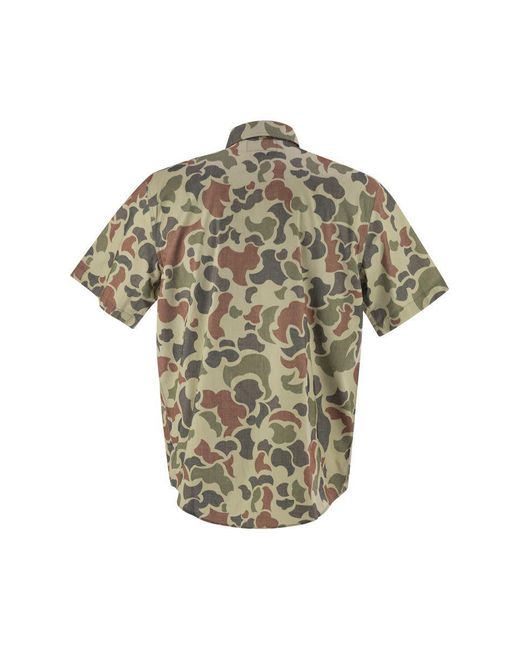Filson Green Twin Lakes - Shirt With Camouflage Patch Pockets for men