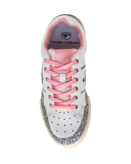 Chiara Ferragni Sneaker Cf-1 Glitter in White | Lyst