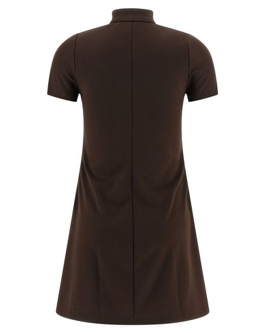 Courreges Brown 'Interlock Tracksuit Mini' Dress