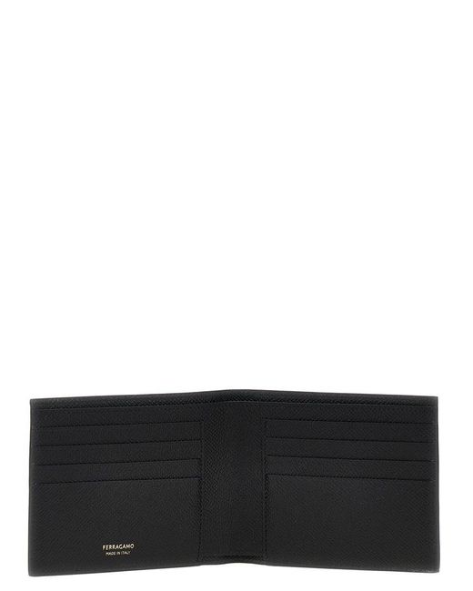 Ferragamo Black 'Gancini' Wallet for men
