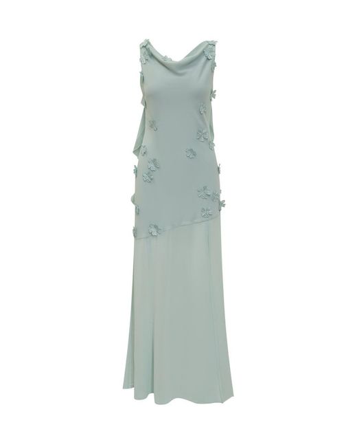 ROTATE BIRGER CHRISTENSEN Green Waterfall Dress