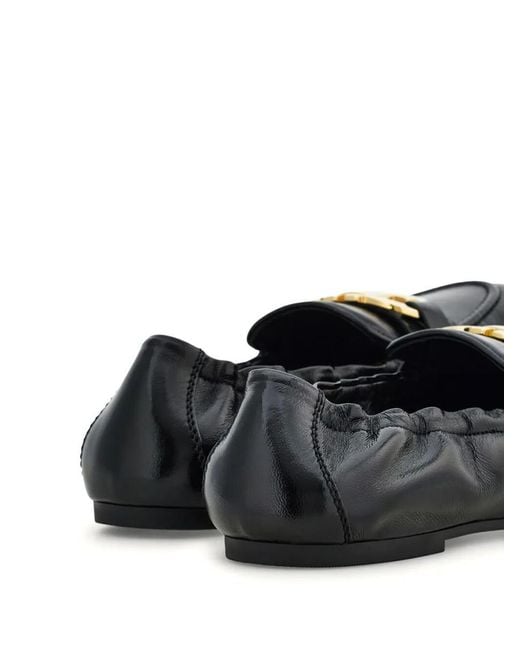 Ferragamo Black Gancini Leather Loafers