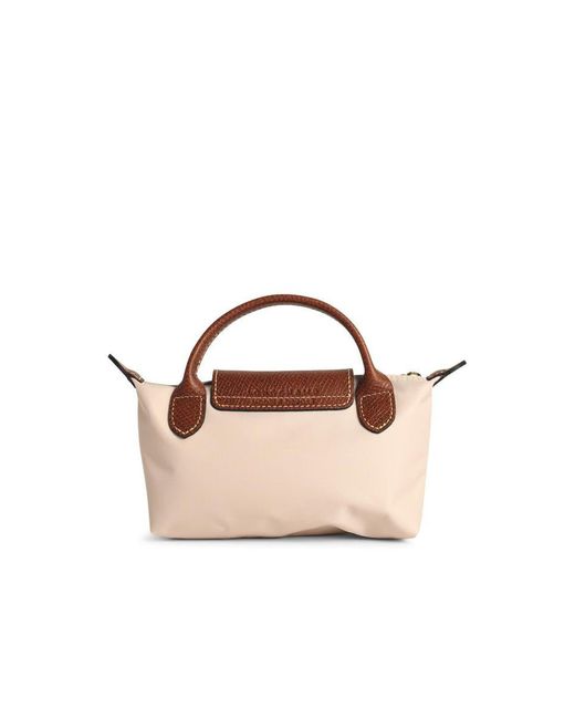 Longchamp Pink Clutch Bag With 'Le Pliage Original' Handle