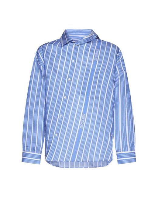 Jacquemus Blue Checked Shirt for men
