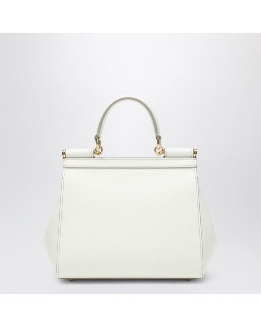 Dolce & Gabbana White Medium Sicily Hand Bag