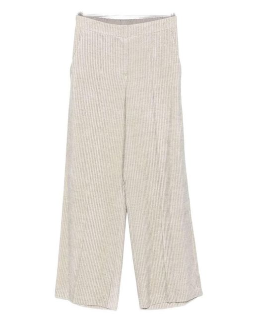 Alysi White Trousers Light Grey
