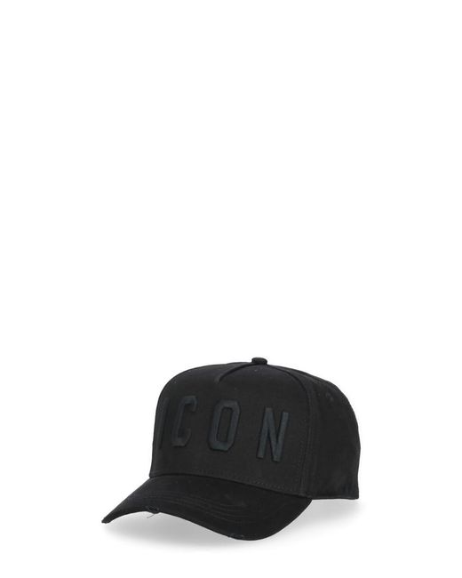 DSquared² Black Baseball Cap With Logo for men