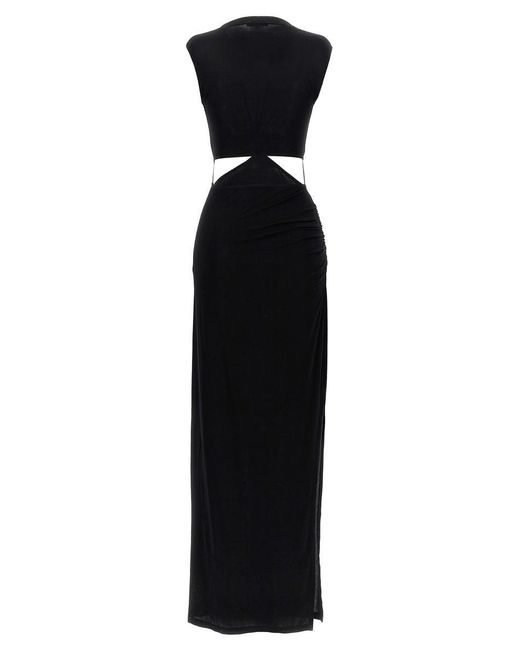 Nensi Dojaka Black Cut-out Long Dress Dresses