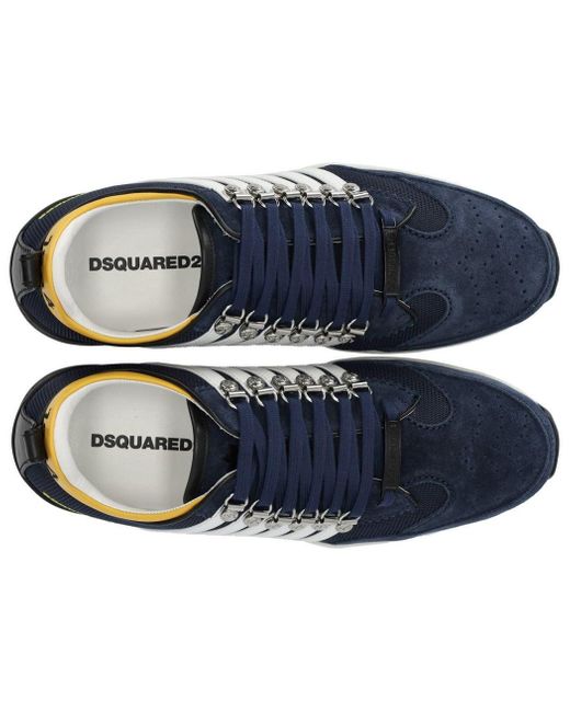 DSquared² Legenday Navy Blue Yellow Sneaker for men
