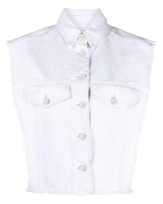 Isabel Marant White 'Tyra' Organic Cotton Vest