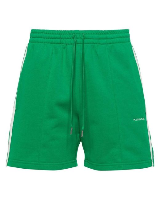 P.A.R.O.S.H. Green Striped Jersey Shorts