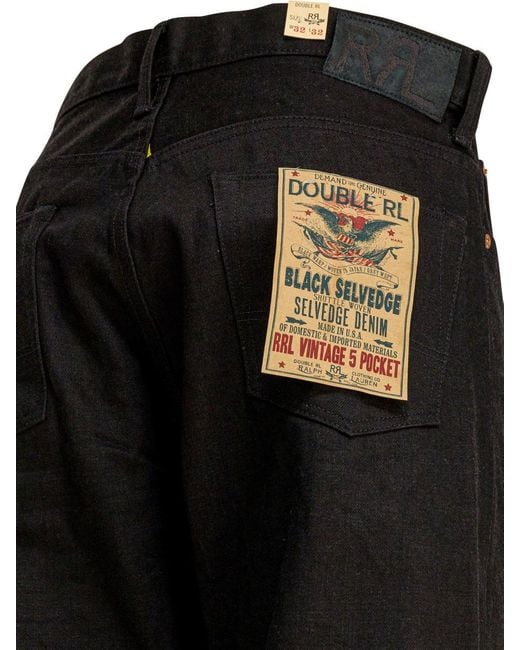 RRL Black Jeans for men