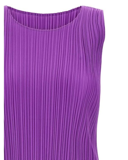 Pleats Please Issey Miyake Purple 'Monthly Colors: August' Top