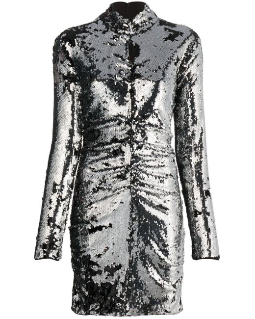 Isabel Marant Cotton Marnela Mini Dress in Silver (Black) - Save 52% | Lyst