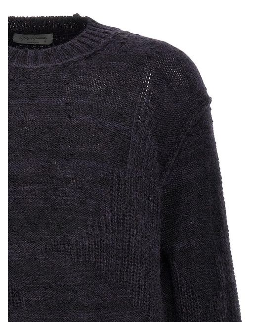 Yohji Yamamoto Blue Mohair Sweater for men