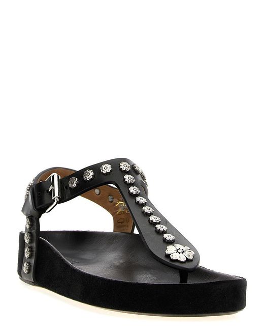 Isabel Marant Black 'Enore' Sandals