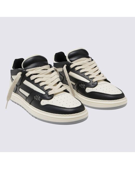 Represent White-black Leather Reptor Low Sneakers for men