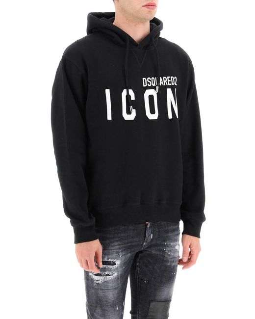 DSquared² Black 'icon' Hoodie for men