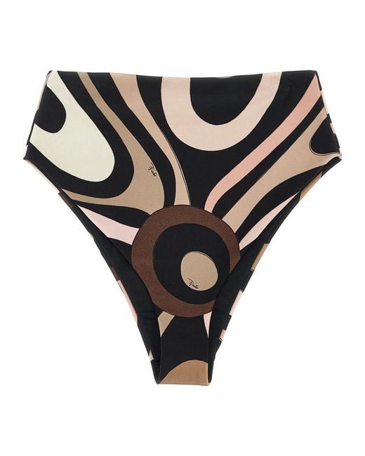Emilio Pucci Black Marble Bikini Briefs