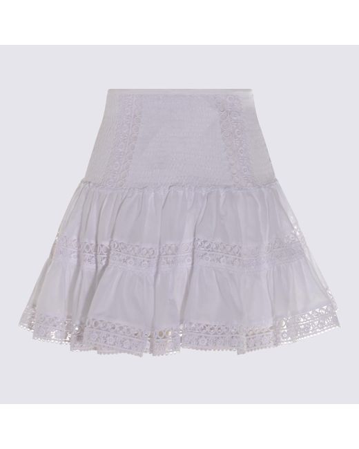 Charo Ruiz Purple Cotton Mini Skirt