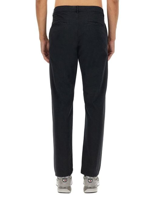 Aspesi Black Regular Fit Cotton Chino Pants for men