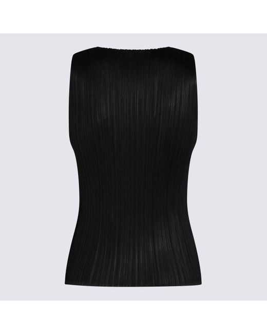 Pleats Please Issey Miyake Black Top Nero