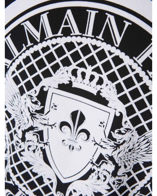Balmain Black Embossed Logo T-shirt for men