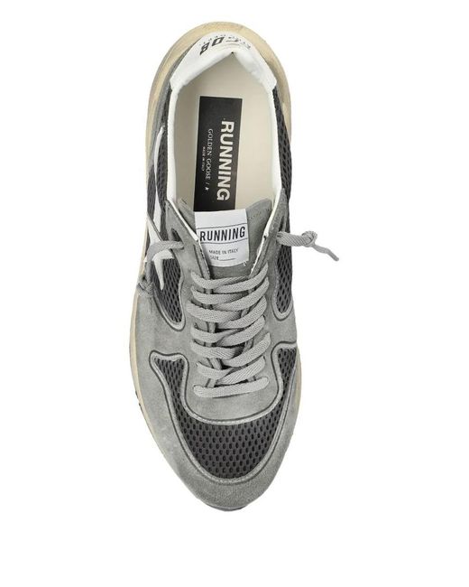 Golden Goose Deluxe Brand Gray Running Net Upper Suede Toe And Spur Leather Star And Heel for men