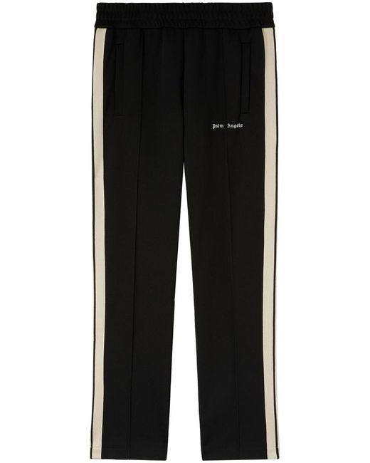 Palm Angels Black Printed Sports Trousers for men