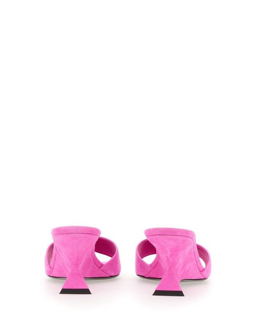 The Attico Pink Cheope Suede Mules