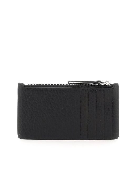 Maison Margiela Black Leather Zipped Cardholder