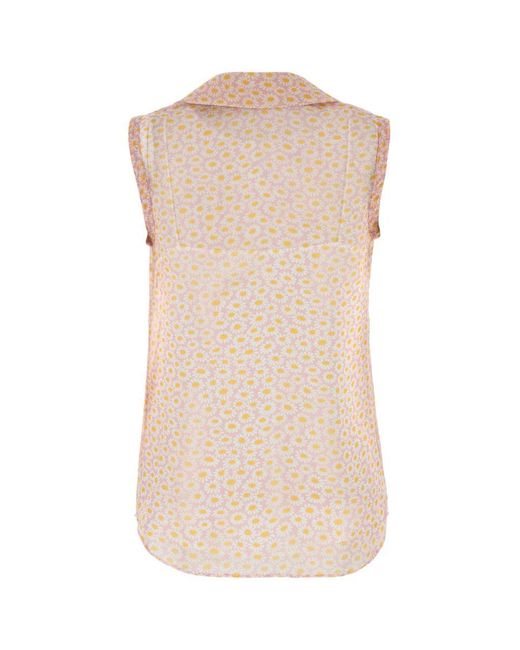 Gucci Pink Printed Silk Top With Neck Bow