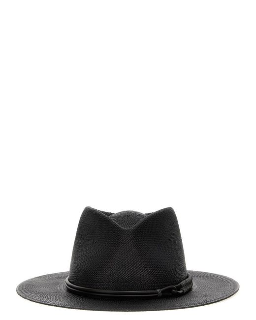 Brunello Cucinelli Black 'Panama' Hat