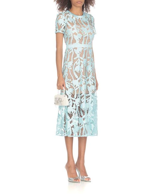 Self-Portrait Self Portrait Dresses Light Blue