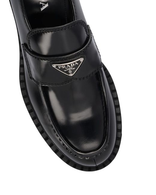 Prada Black Flat Shoes for men