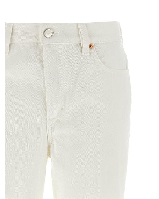 Gucci White Cropped Jeans